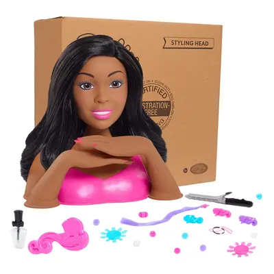 Barbie Styling Head (Black Hair) Multicolor