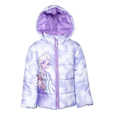 Disney Frozen Princess Anna Elsa Toddler Girls Zip Up Coat Puffer Jack