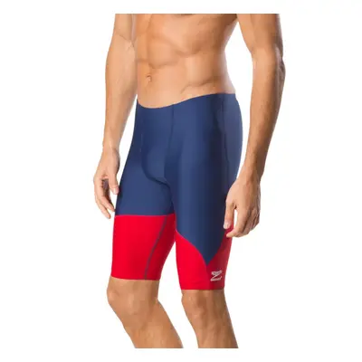 Speedo Mens Jammer Endurance+ Splice Team Colors Swimsuit Navy/Red Sp