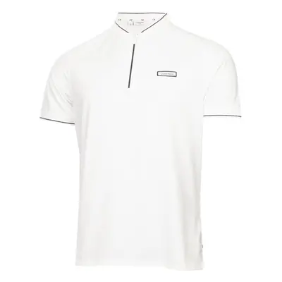 (XL, White) Calvin Klein Mens Denton Blade Collar Moisture Wicking Golf Polo Shirt