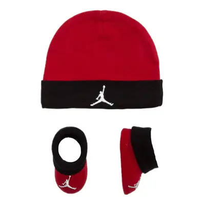 Nike Jordan Infant Baby Hat and Booties Set (Red(LJ0102-R78)/Black