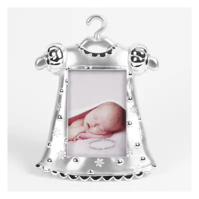 2" x 3" - Silver Plated Girl Dress Photo Frame