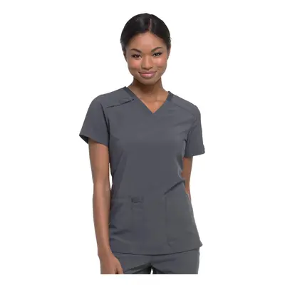 Dickies EDS Essentials Scrubs V-Neck Womens Tops with Four-Way Stretc