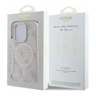 Guess Leather 4G Ring Classic Logo Hardcase for iPhone Pro Max Pink