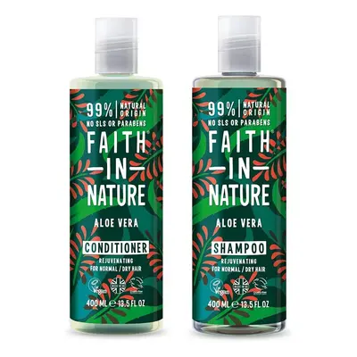 Faith In Nature Aloe Vera Shampoo 400ml & Conditioner 400ml Duo