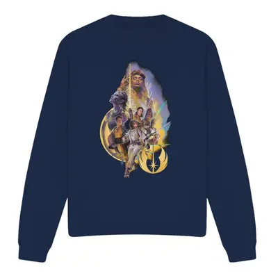 (XL, Navy) Star Wars: The Acolyte Unisex Adult High Republic Group Poster Sweatshirt