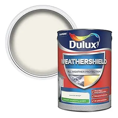 Dulux Weathershield Smooth Masonry Paint 5L Jasmine White