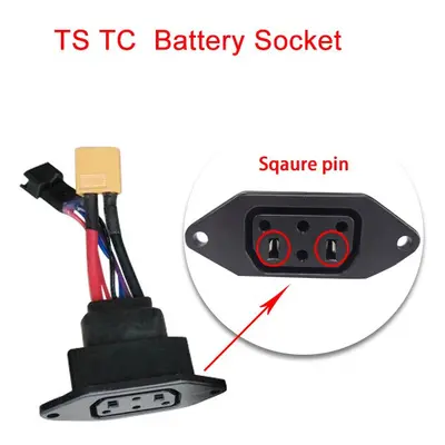 (TS TC socket square) For Super Soco Ts Tc Original Motorcycle Accessories Body Charging Plug