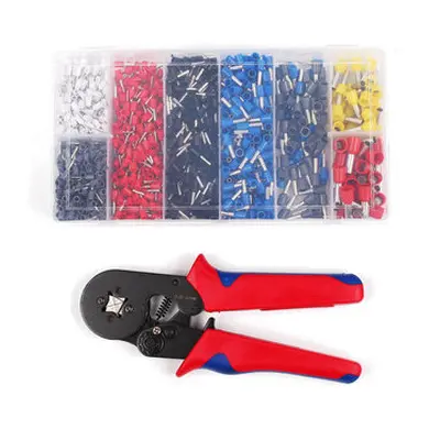 Crimp Tool Kit Ferrule Crimping Pliers with Electrical Wire Connector Terminal