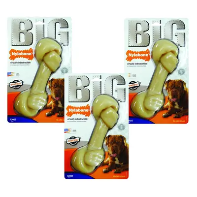 Nylabone (3 Pack) Monster Big Chew Knot Bone - Original Flavored