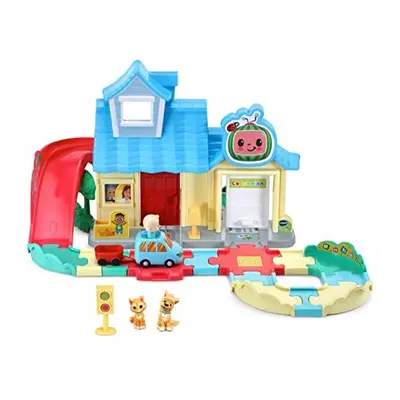 Toot-Toot Drivers CoComelon JJ's House Track Set, Vehicle Playset for Kids, Lights, Songs from O