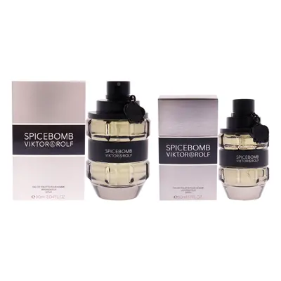 Viktor and Rolf Spicebomb Kit For Men Pc Kit 3.04oz EDT Spray, 1.7 oz EDT Spray