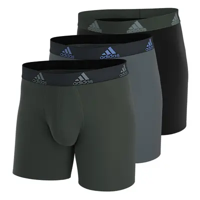 adidas Men's Performance Boxer Brief Underwear (3-Pack) Green Oxide/G