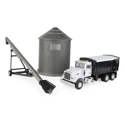 TOMY Big Farm Grain Harvesting Set and Peterbilt Straight Truck - 1:32 Scale - Includes Grain Bo