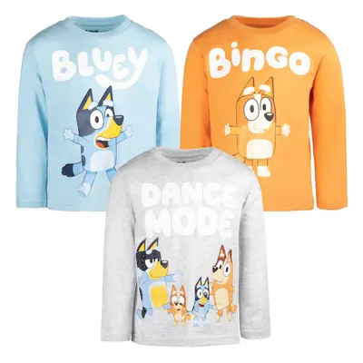 Bluey Bingo Toddler Boys Girls Pack Long Sleeve Graphic T-Shirt Oran