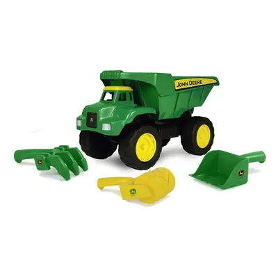 TOMY John Deere 15" Big Scoop Dump Truck with Sand Tools, Brown/a