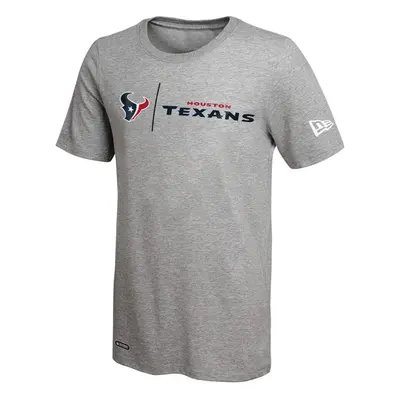 New Era NFL Men's Gametime Dri-Tek Cool Grey Short Sleeve T-Shirt, Houston Texans, Medium