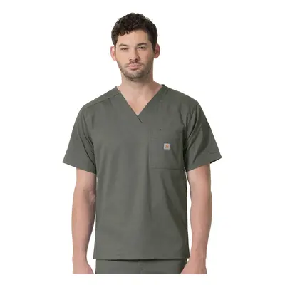 Carhartt Men's Slim Fit Pkt Scrub Top Olive MD