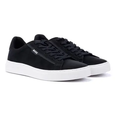 (Black, (Adults')) Boss Rhys Tennis Men's Black/White Trainers