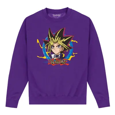 (L, Purple) Yu-Gi-Oh! Unisex Adult Yami Yugi Sweatshirt