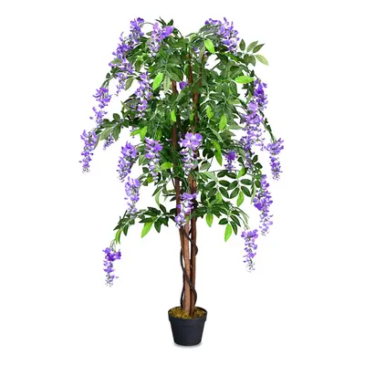 5FT Ficus Artificial Tree Fake Wisteria Tree with Natural Trunks