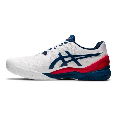 ASICS Men's Gel-Resolution Tennis Shoes White/MAKO Blue