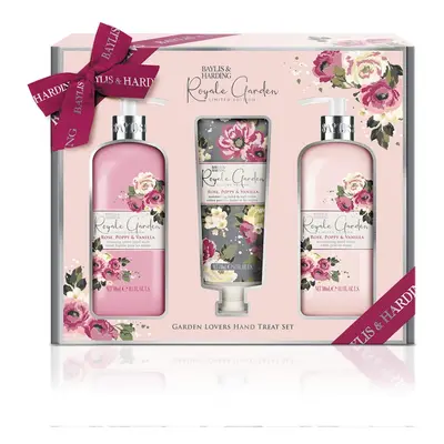 Royale Garden Rose Poppy & Vanilla Luxury Garden Lovers Hand Treat Gift Set (Pack of 1) - Vegan 