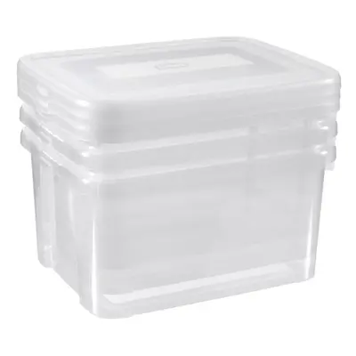 (3x25L) Curver Storage Boxes Set Handy Transparent Household Storage Container Case