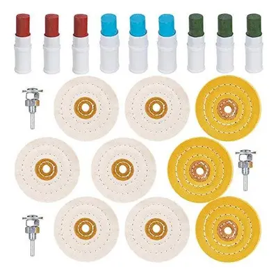 Metal Cleaning Polishing Buffing Wheel & Compound Polish Kit for Drill Pce Set