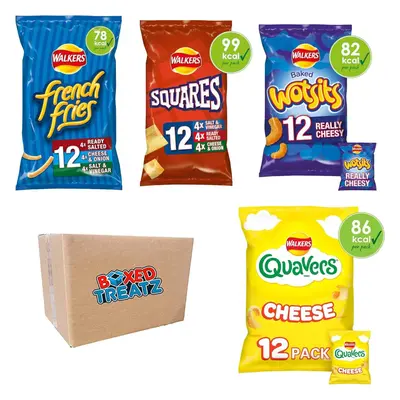 Walkers 48, 12X French Fries + 12X Wotsits + 12X Quavers + 12X Squares