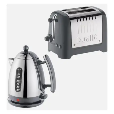 Dualit Lite Kettle & Slice Toaster Kitchen Set (Grey Trim)