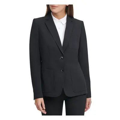 Tommy Hilfiger Women's Work One Button Blazer Jackets Black