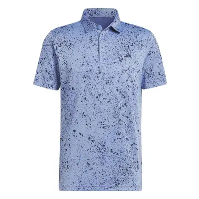 adidas Men's Jacquard Polo Shirt Blue Fusion Small