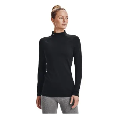 Under Armour Womens Authentics Mock Neck T-Shirt Black (001)/White