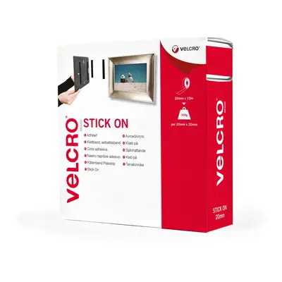 VELCRO White Stick On Tape, mm x m