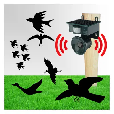 Outdoor Solar PIR Sensor Pest Repeller Animal Repeller Bats Bird Dogs Scarer