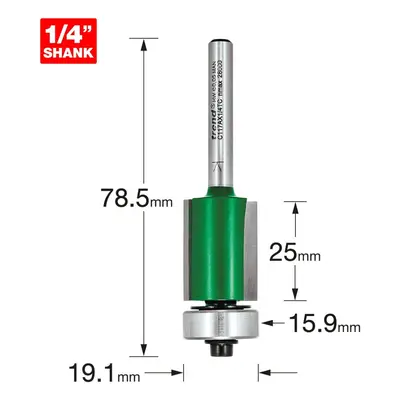 C117AX1/4TC - 1/4 Shank Guided trimmer 19.1 mm diameter of Trend