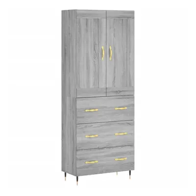 (grey sonoma, drawers) vidaXL Highboard Sideboard Storage Cabinet Home Side Cabinet Engineered W