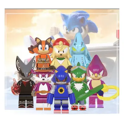 (8PCS Sonic The Hedgehog C) 24PCS Sonic The Hedgehog Toy Action Mini Figures Fits Lego Sets