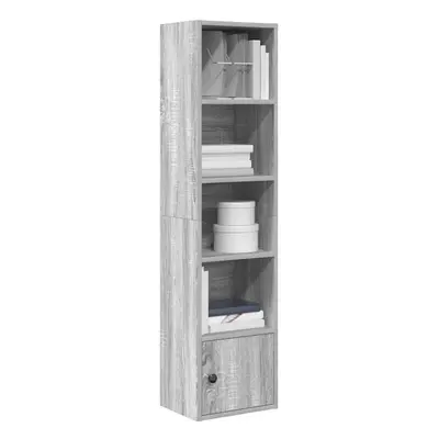 vidaXL Bookcase Grey Sonoma 31x24x127 cm Engineered Wood bookshelf book case