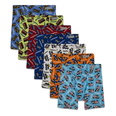 Fruit of the Loom boys Pack Toddler Assorted Print Boxer Briefs Underwear Cotton - Pack Days Wee