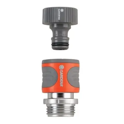 Gardena 0.62 & 0.5 in. Premium Tap To Hose Connector Set Nylon-ABS