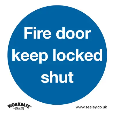 10x FIRE DOOR KEEP LOCKED Health & Safety Sign - Rigid Plastic x 80mm Warning