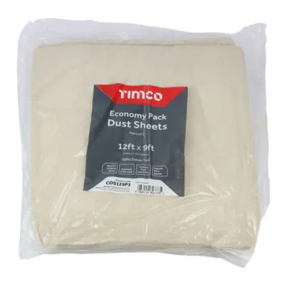 Timco Cotton Twill Dust Sheet - 12ft x 9ft (3 Bag)