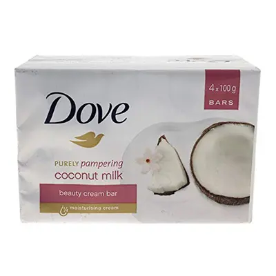 Dove Purely Pampering coconut Milk Beauty cream By Dove for Unisex - X 100g Bar Soap, 4count