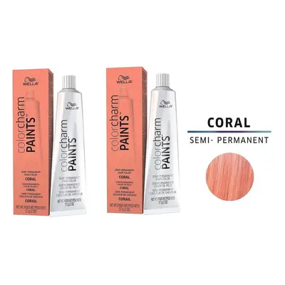 (Coral - Pack of 2) Wella Color Charm Paints CORAL Semi-Permanent