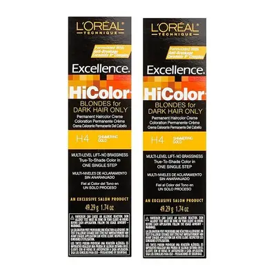 (H4 - (2pks)) H4 Shimmering Gold L'Oreal Excellence HiColor BLONDES For Dark Hair Only