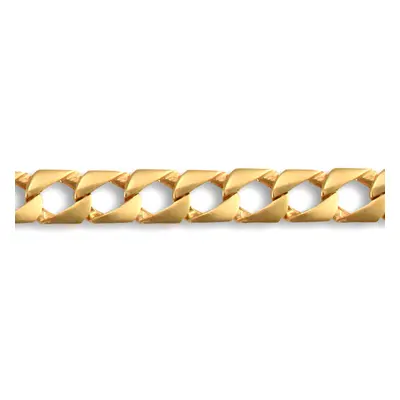 Jewelco London Men's Solid 9ct Yellow Gold Paris Curb 7mm Gauge Hand Assembled Cast Chain Neckla