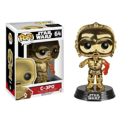 Funko Star Wars Episode The Force Awakens C-3PO Pop Vinyl Chrome Exc