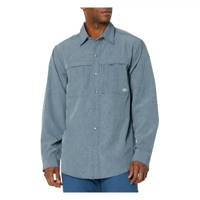 Dickies Men's Cooling Long Sleeve Work Shirt Airforce Blue Single DYE